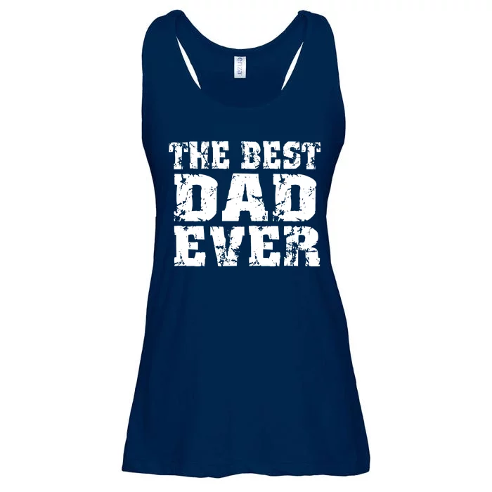 Best Dad Ever Block Logo Ladies Essential Flowy Tank