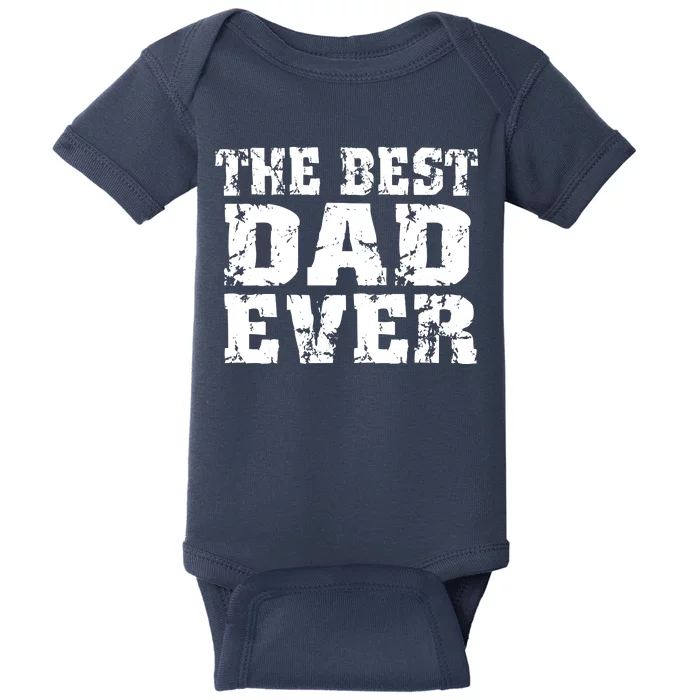 Best Dad Ever Block Logo Baby Bodysuit