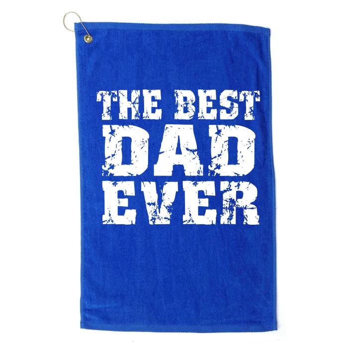 Best Dad Ever Block Logo Platinum Collection Golf Towel