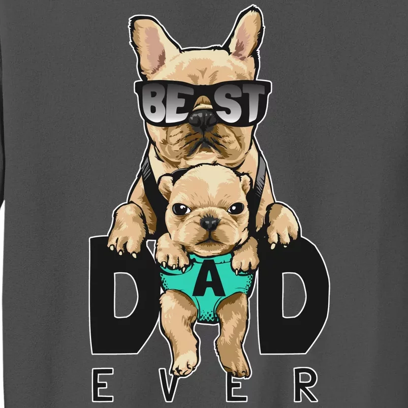 Best Dad Ever Cute Funny Dog Pug Dad Tall Sweatshirt