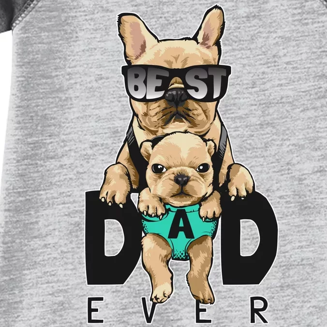 Best Dad Ever Cute Funny Dog Pug Dad Infant Baby Jersey Bodysuit