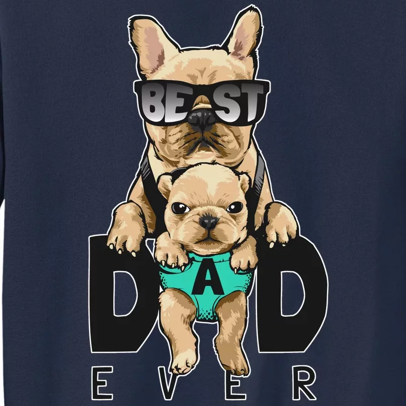 Best Dad Ever Cute Funny Dog Pug Dad Sweatshirt