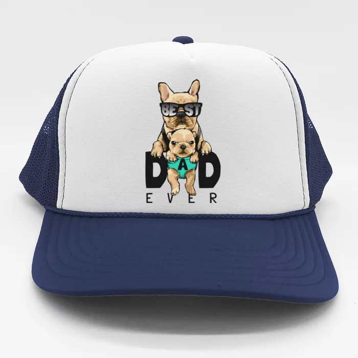 Best Dad Ever Cute Funny Dog Pug Dad Trucker Hat