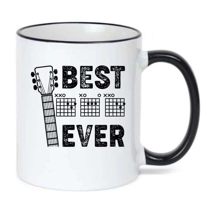 Best Dad Ever Musical Guitar Chords Black Color Changing Mug