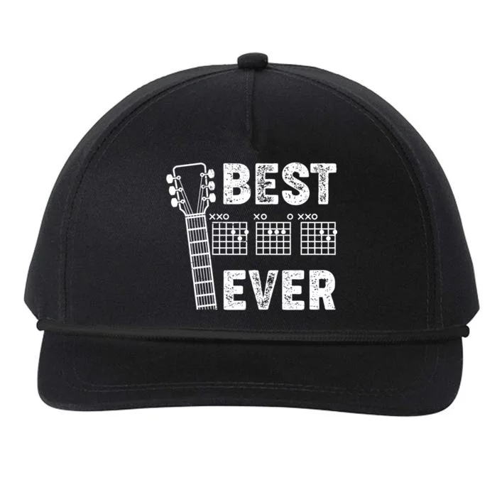 Best Dad Ever Musical Guitar Chords Snapback Five-Panel Rope Hat