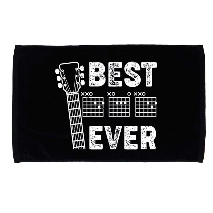 Best Dad Ever Musical Guitar Chords Microfiber Hand Towel