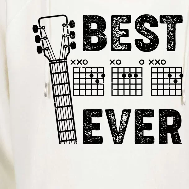 Best Dad Ever Musical Guitar Chords Womens Funnel Neck Pullover Hood