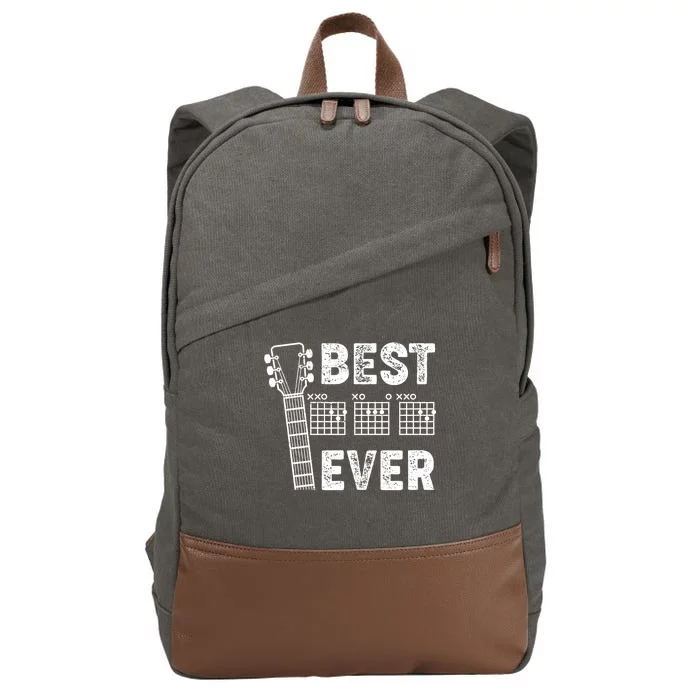 Best Dad Ever Musical Guitar Chords Cotton Canvas Backpack