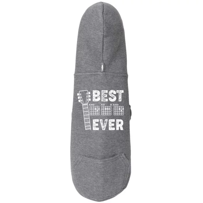 Best Dad Ever Musical Guitar Chords Doggie 3-End Fleece Hoodie