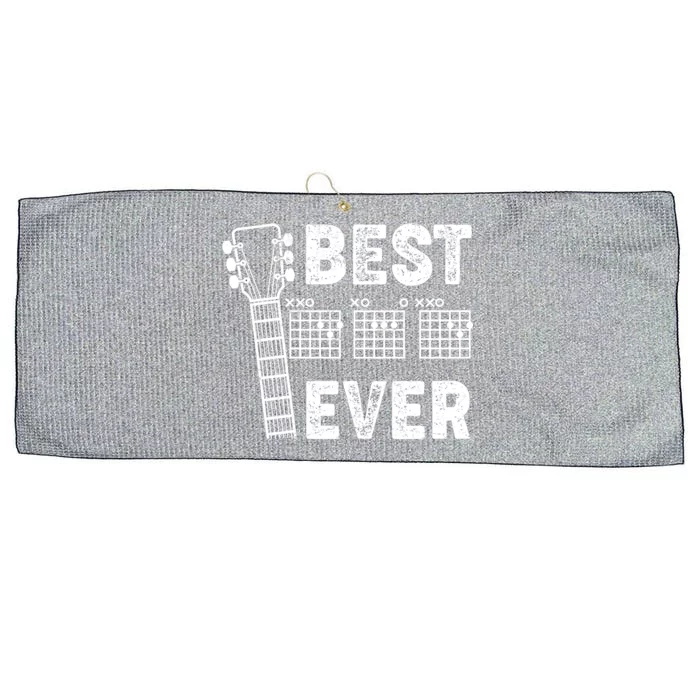 Best Dad Ever Musical Guitar Chords Large Microfiber Waffle Golf Towel