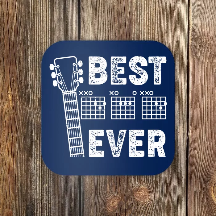 Best Dad Ever Musical Guitar Chords Coaster