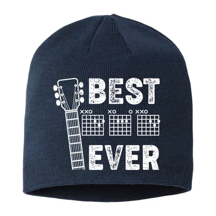 Best Dad Ever Musical Guitar Chords 8 1/2in Sustainable Knit Beanie