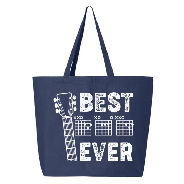 Best Dad Ever Musical Guitar Chords 25L Jumbo Tote