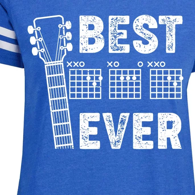 Best Dad Ever Musical Guitar Chords Enza Ladies Jersey Football T-Shirt