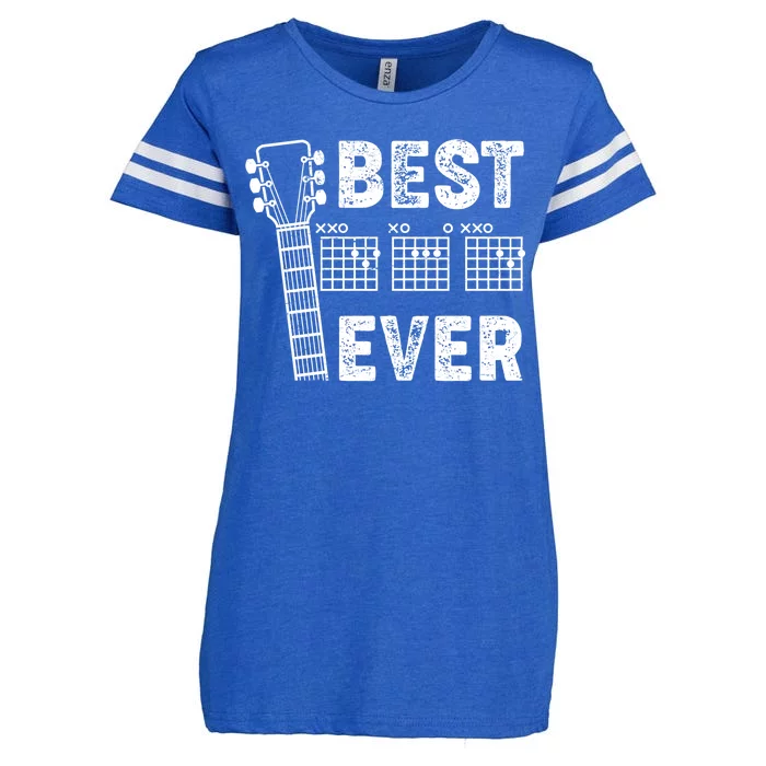 Best Dad Ever Musical Guitar Chords Enza Ladies Jersey Football T-Shirt