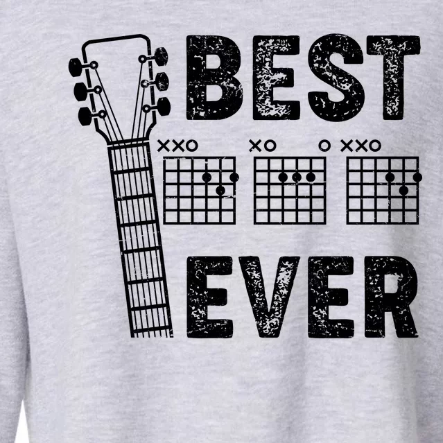 Best Dad Ever Musical Guitar Chords Cropped Pullover Crew