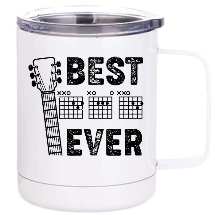 Best Dad Ever Musical Guitar Chords Front & Back 12oz Stainless Steel Tumbler Cup