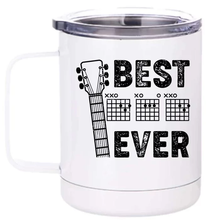 Best Dad Ever Musical Guitar Chords Front & Back 12oz Stainless Steel Tumbler Cup