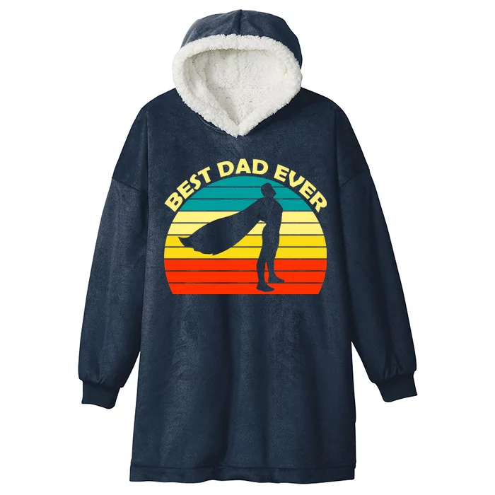 Best Dad Ever Super Dad Hero Hooded Wearable Blanket