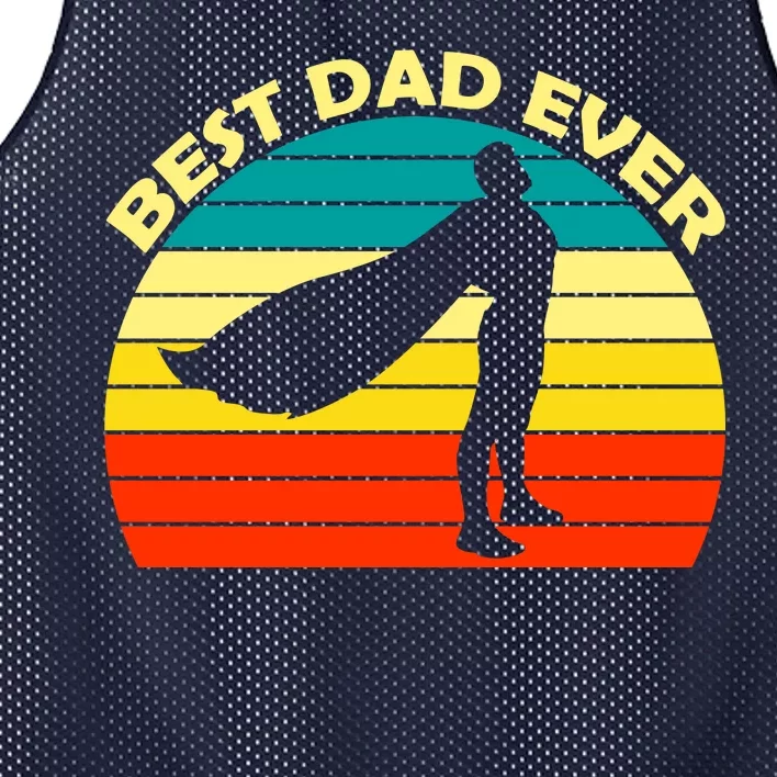 Best Dad Ever Super Dad Hero Mesh Reversible Basketball Jersey Tank