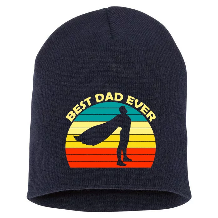 Best Dad Ever Super Dad Hero Short Acrylic Beanie