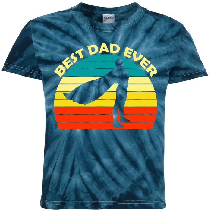 Best Dad Ever Super Dad Hero Kids Tie-Dye T-Shirt