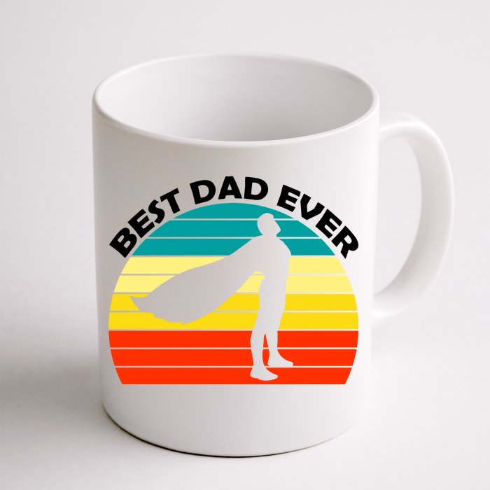 Best Dad Ever Super Dad Hero Front & Back Coffee Mug