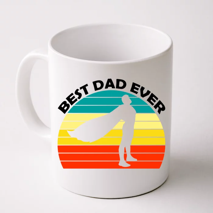 Best Dad Ever Super Dad Hero Front & Back Coffee Mug