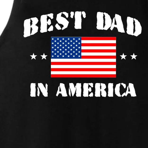 Best Dad In America & Best Papa In The World Ladies Tri-Blend Wicking Tank