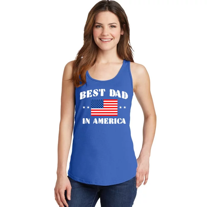 Best Dad In America & Best Papa In The World Ladies Essential Tank