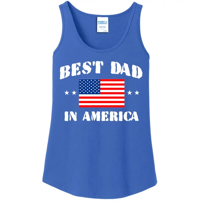 Best Dad In America & Best Papa In The World Ladies Essential Tank