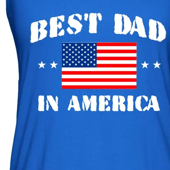 Best Dad In America & Best Papa In The World Ladies Essential Flowy Tank