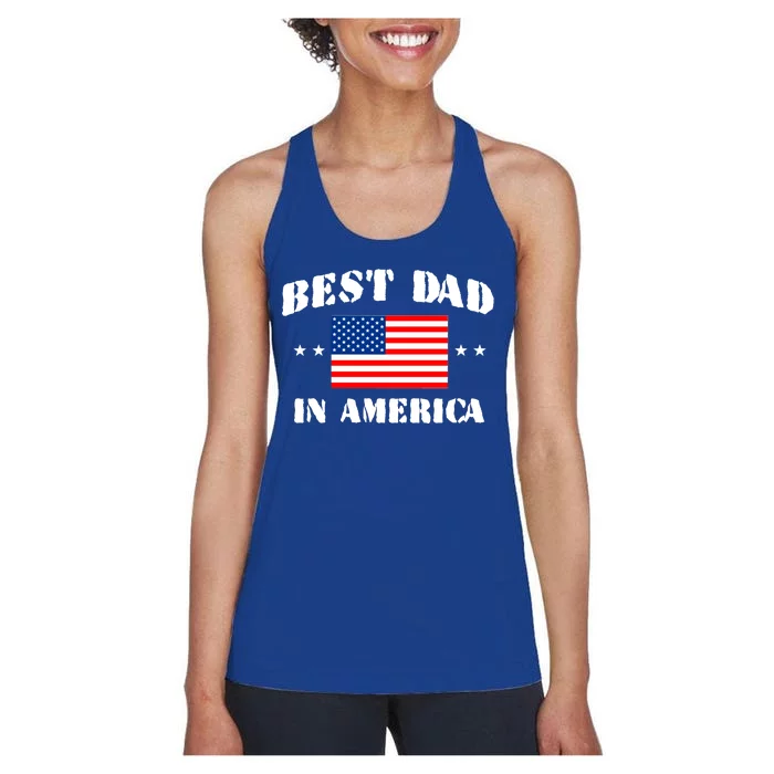 Best Dad In America & Best Papa In The World Women's Racerback Tank