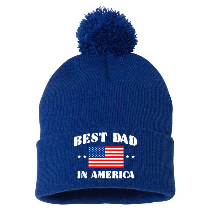 Best Dad In America & Best Papa In The World Pom Pom 12in Knit Beanie