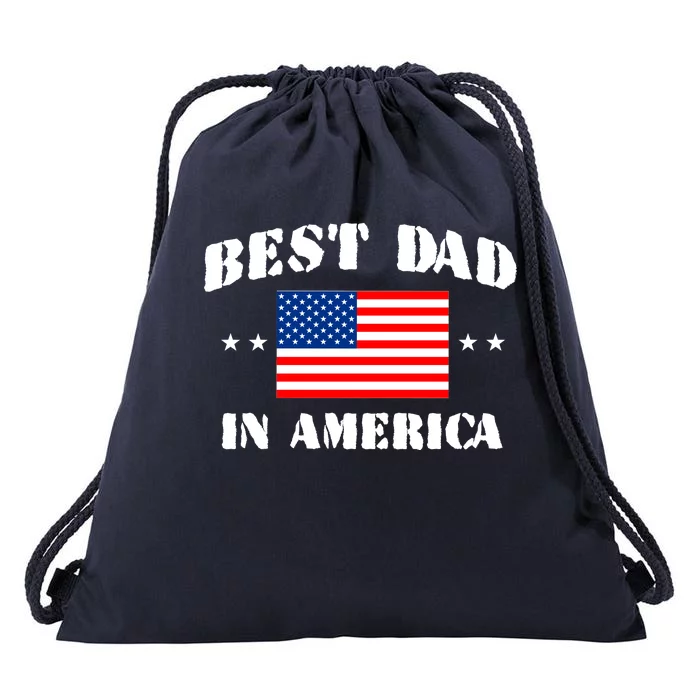 Best Dad In America & Best Papa In The World Drawstring Bag