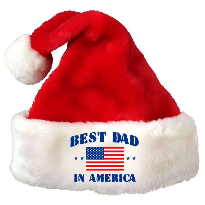 Best Dad In America & Best Papa In The World Premium Christmas Santa Hat