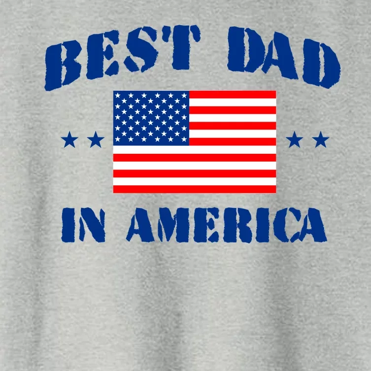 Best Dad In America & Best Papa In The World Women's Crop Top Tee