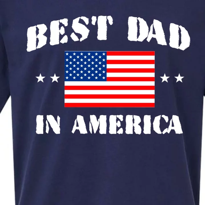 Best Dad In America & Best Papa In The World Sueded Cloud Jersey T-Shirt