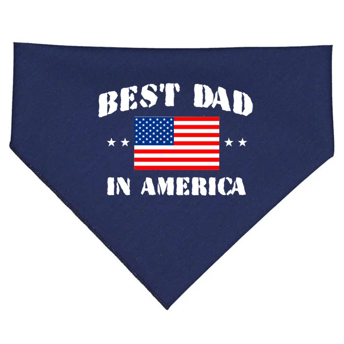 Best Dad In America USA-Made Doggie Bandana