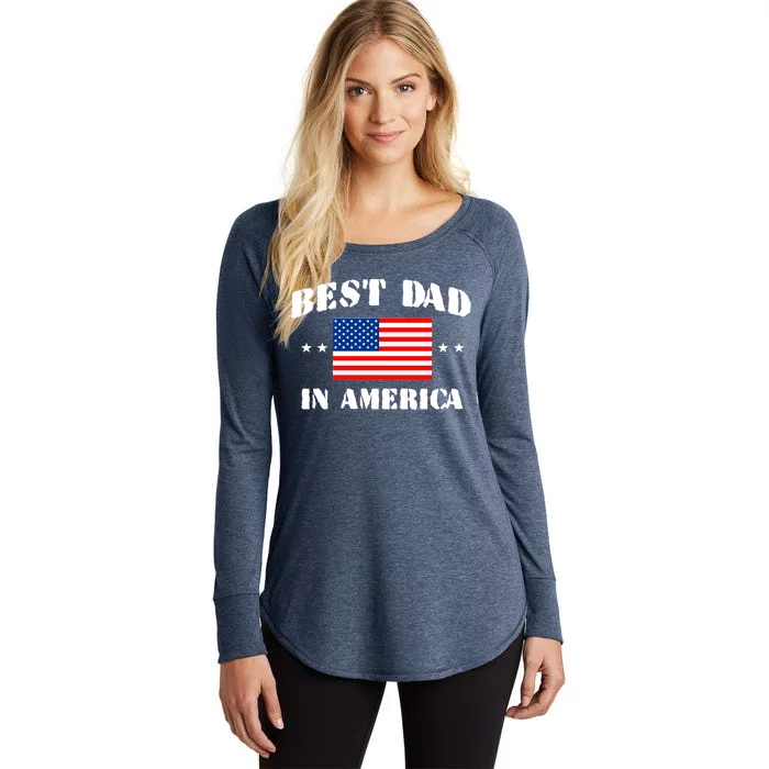 Best Dad In America Women's Perfect Tri Tunic Long Sleeve Shirt