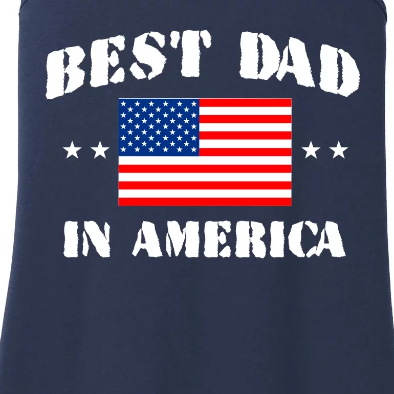 Best Dad In America Ladies Essential Tank