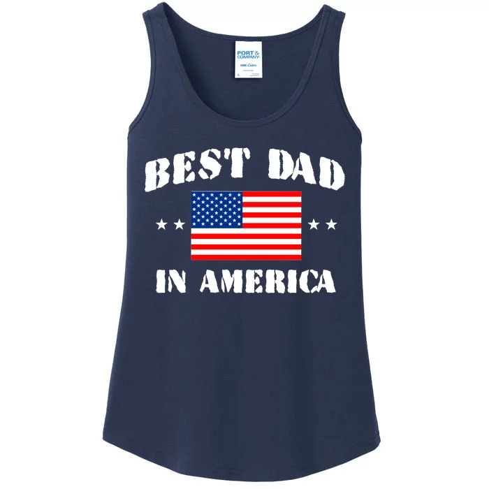 Best Dad In America Ladies Essential Tank