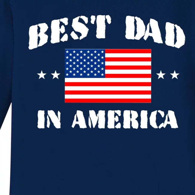 Best Dad In America Baby Long Sleeve Bodysuit