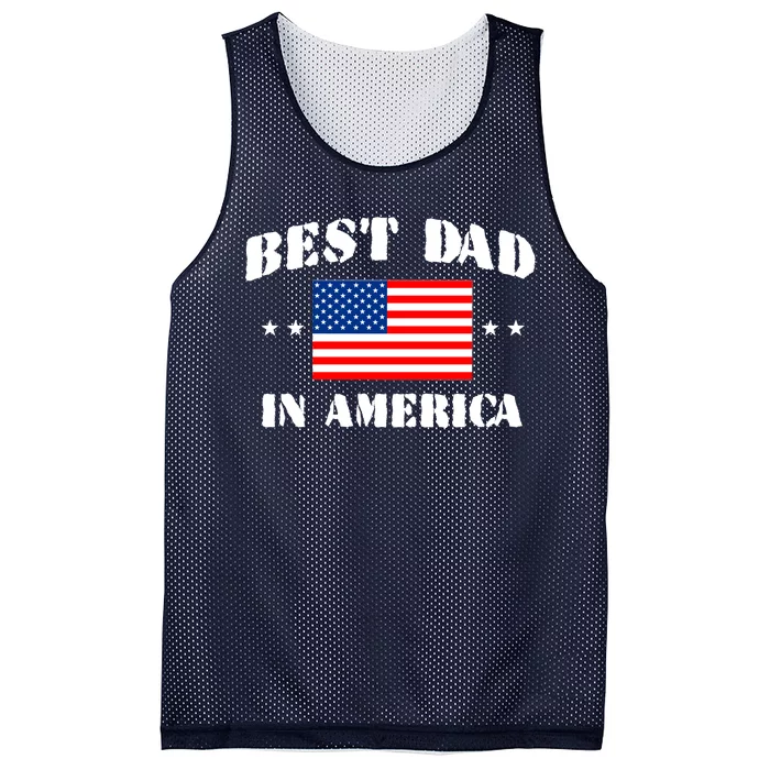 Best Dad In America Mesh Reversible Basketball Jersey Tank