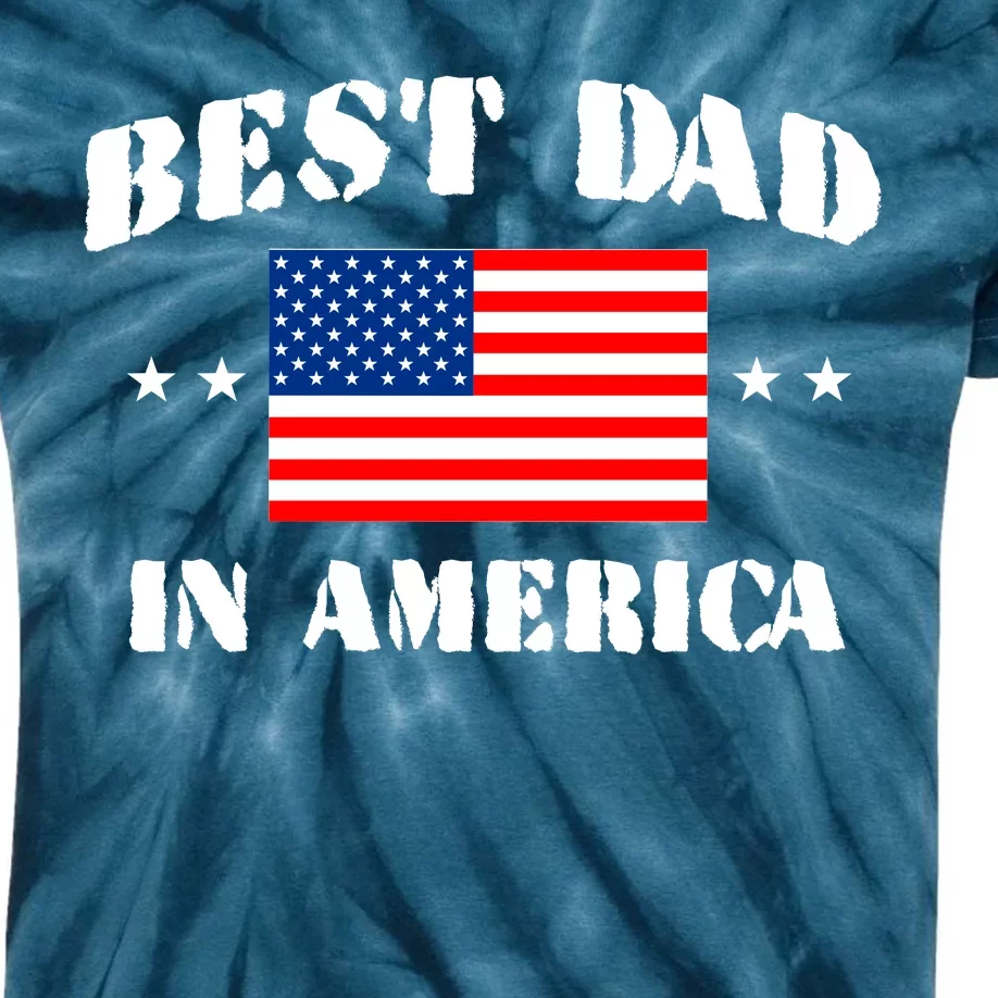 Best Dad In America Kids Tie-Dye T-Shirt