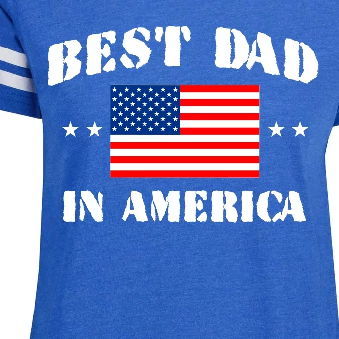 Best Dad In America Enza Ladies Jersey Football T-Shirt