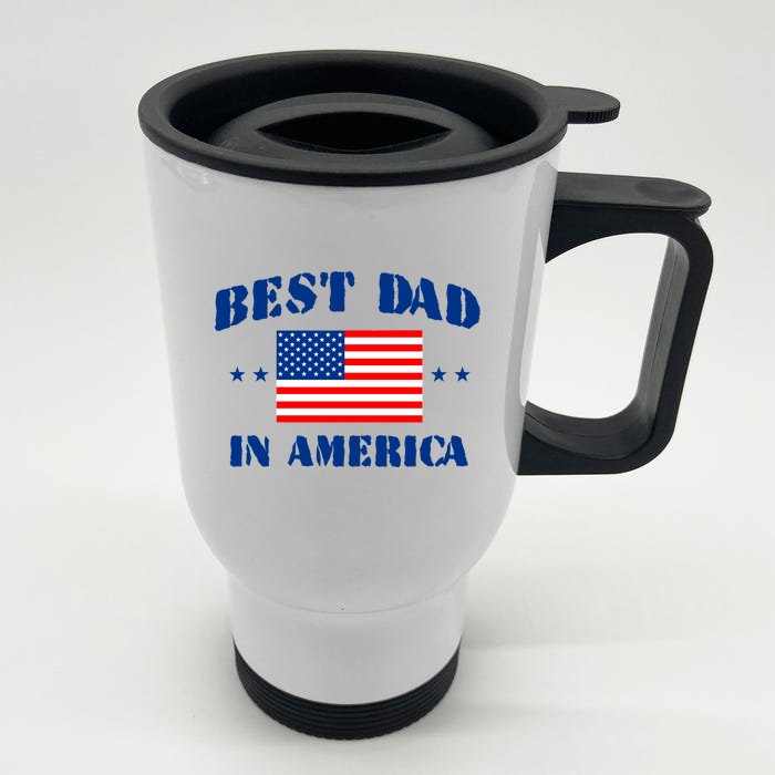 Best Dad In America Front & Back Stainless Steel Travel Mug