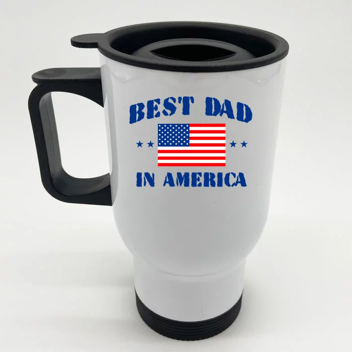 Best Dad In America Front & Back Stainless Steel Travel Mug