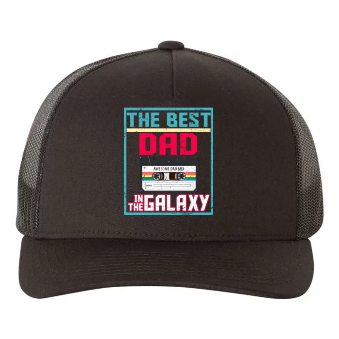 Best Dad In The Galaxy Cassette Mix Tape Yupoong Adult 5-Panel Trucker Hat