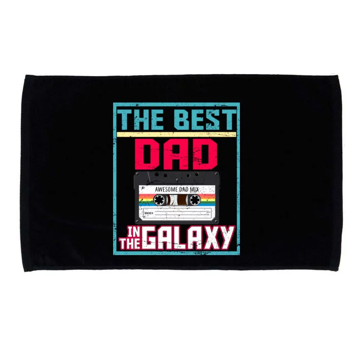 Best Dad In The Galaxy Cassette Mix Tape Microfiber Hand Towel